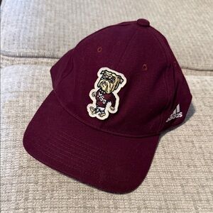 MSU Maroon Hat with Bulldog Patch